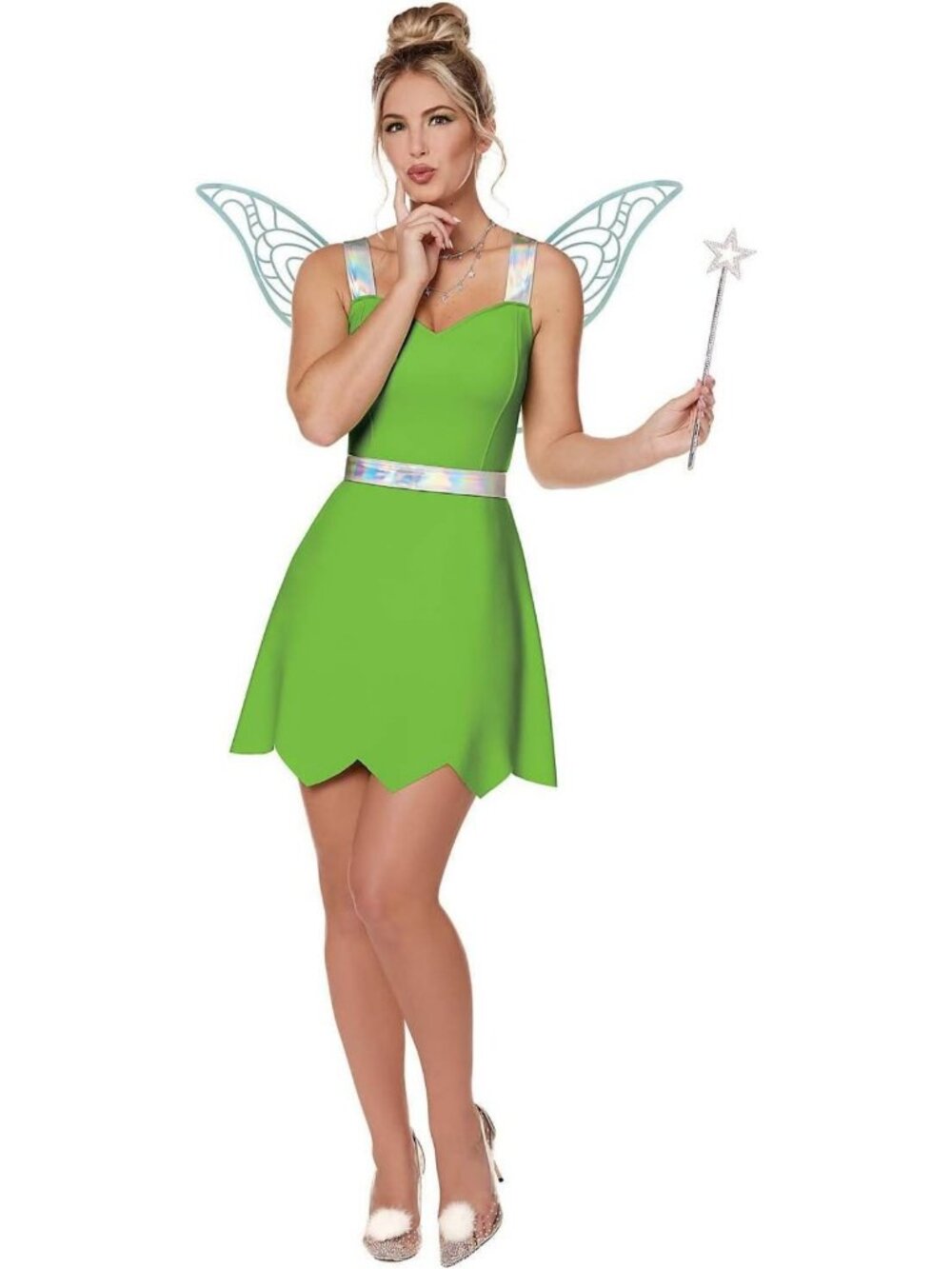 Enchanting Adult Tinker Bell Costume - Fairy Dress for Halloween & Parties